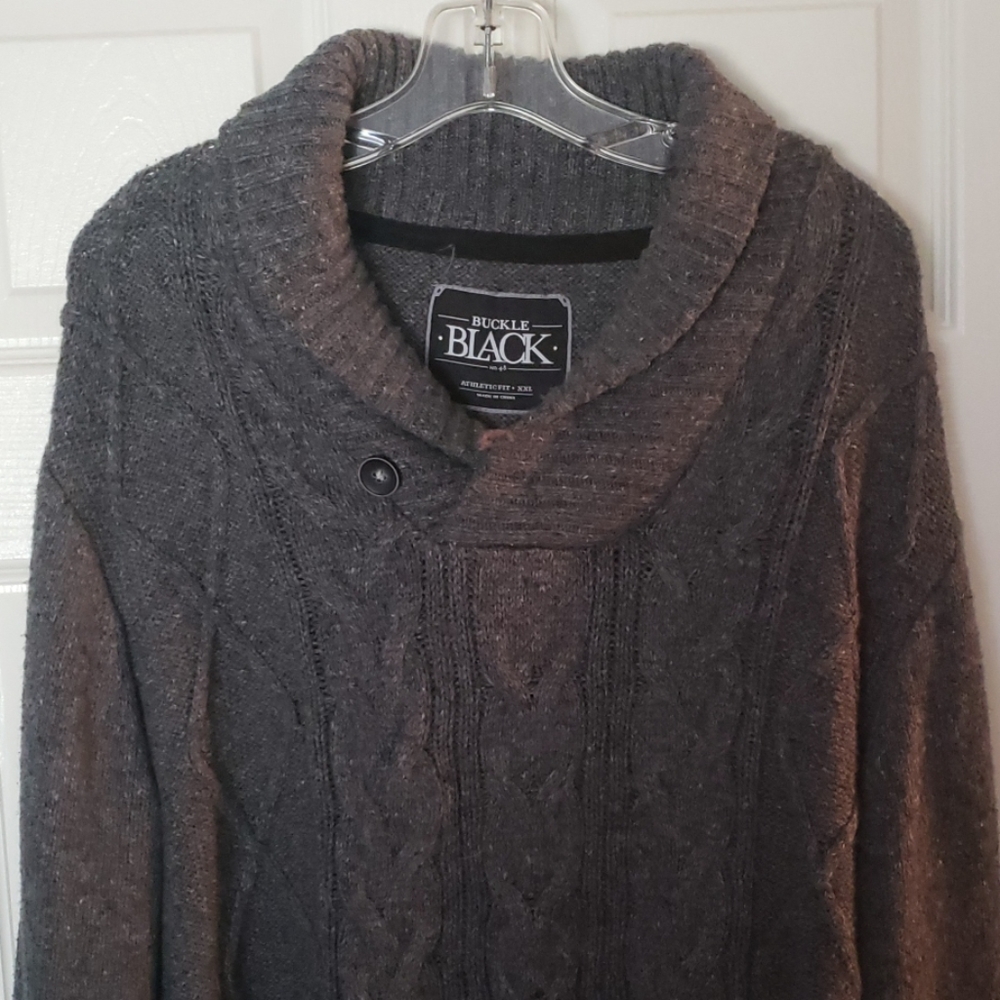 XXL Buckle black Athletic fit sweater